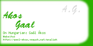akos gaal business card